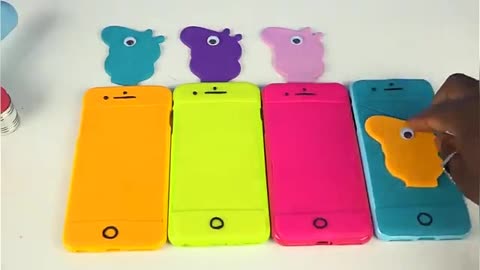 [母婴] 铅笔彩泥粘土diy小猪佩奇手机 橡皮泥手工制作金字塔